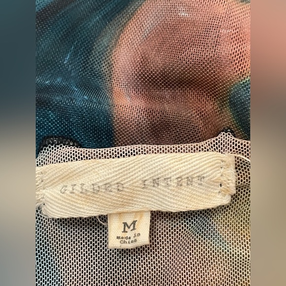 GILDED INTENT‎ | Sheer Marble Mesh Top | Size Medium - Picture 13 of 16